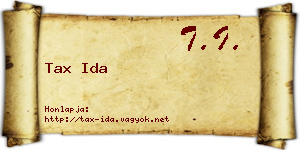 Tax Ida névjegykártya